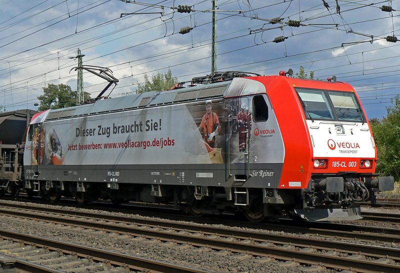 185-CL 003 von Veolia , aufgenommen am 29.8.09 bei der Einfahrt in den Gbf. Kln Eifeltor 