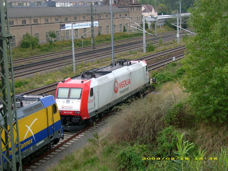 185-CL 007 von Veolia Transport steht am 18.09.08 in Bitterfeld abgestellt.