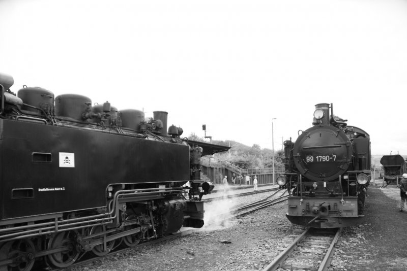 18.7.2009
99 1771 & 99 1790 auf dem Bahmhof Bahnhof Freital-Hainsberg.
