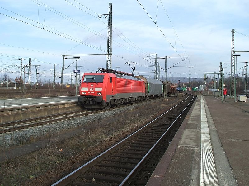 189 006 mit gem.GZ am 26.1.2008 durch G�ttingen Richtung Eichenberg