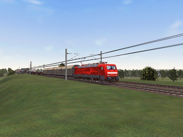 189 012 mit gemischtem Gterzug kurz hinter der Ortschaft Oschatz