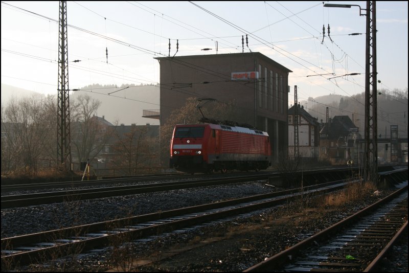189 029 durchfhrt Werdohl als Lokzug Richtung Finnentrop.