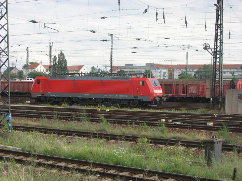 189 036-7 fhrt durch den Dresdner Gterbahnhof zum Bw Dresden-Friedrichstadt.29.06.07