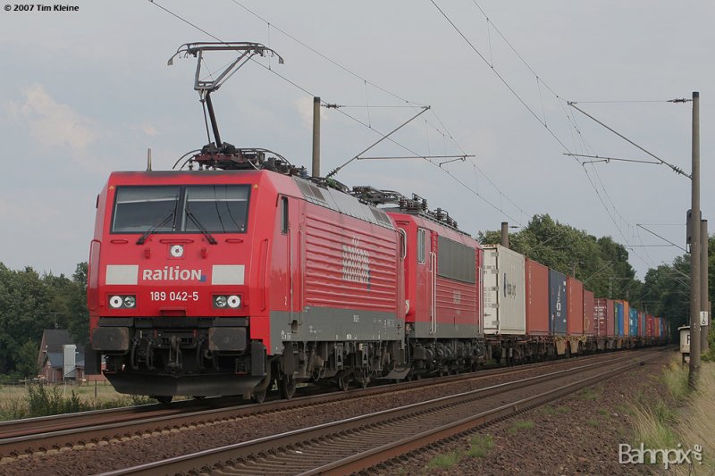 189 042 am 14.07.2007 beu Buchholz (Nordheide). www.bahnpix.de