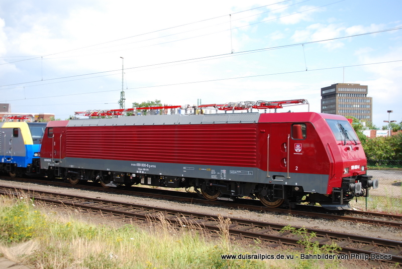 189 800-6 (MTEG) am 25. Juli 2009 abgestellt in Mnchengladbach Hbf