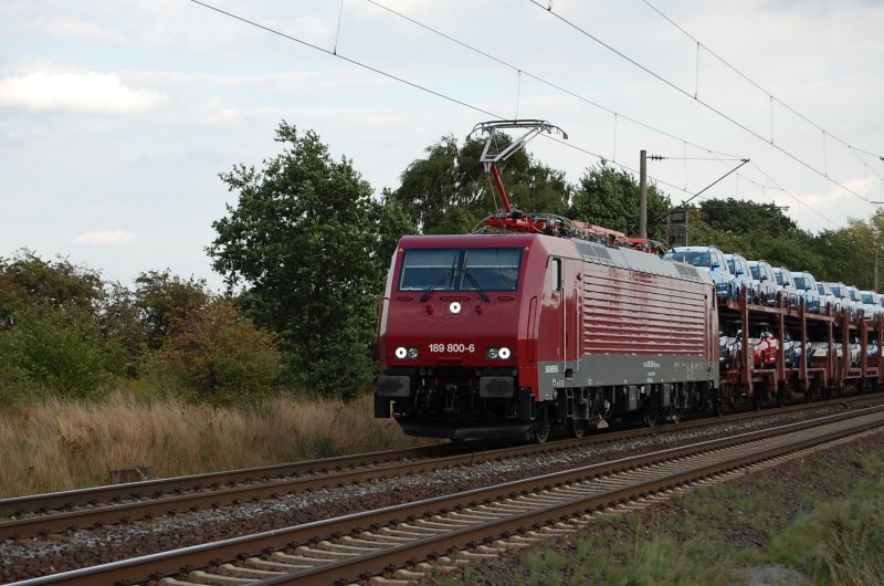 189 800-6 MTEG am 30.08.2009 kurz vor berquerung des Mittellandkanals bei Peine