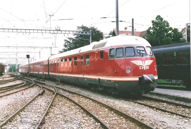 1999 kam der VT 12.6 anlsslich einer Sonderfahrt in die Schweiz,auch nach Chur/Graubnden.(Archiv P.Walter)