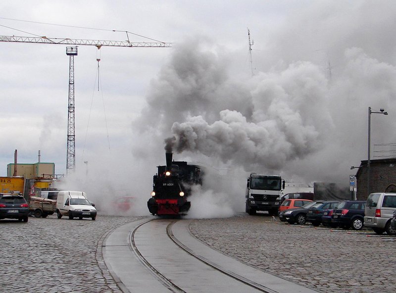 1.Abfahrt vom Nord zum Sdhafen.  Stralsund am 24.11.07