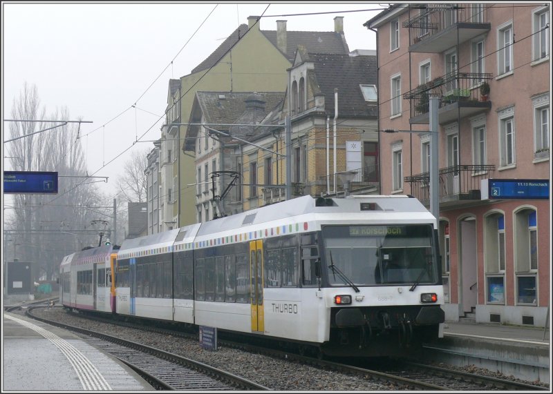 2 RABe 526 der Thurbo in Rorschach Hafen (14.02.2008)