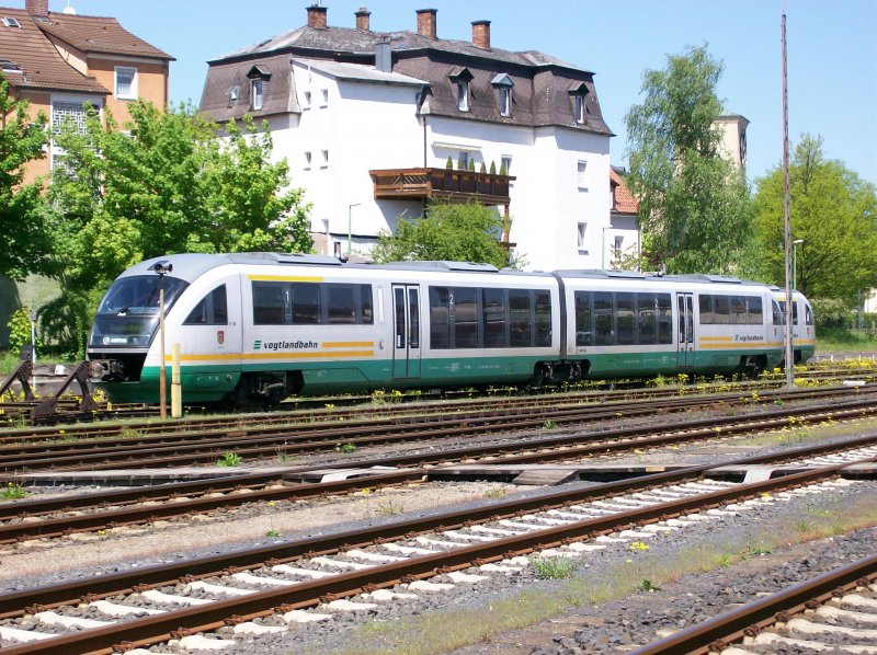 2 Vogtlandbahnen der Arriva am 11.5.2008 in Weiden (Oberpf)
