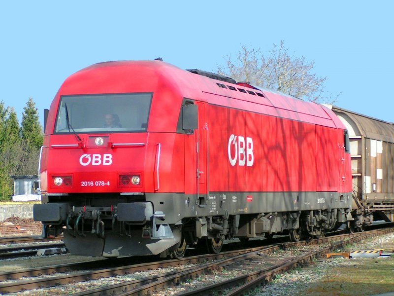 2016 078-4 bei Verschubarbeiten Bhf. RIED i.I. 2007-03-09