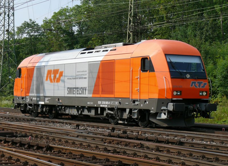 2016 905 der RTS auf Solofahrt durch Kln-Gremberg in Richtung Sden. Aufgenommen am 14/08/2009.