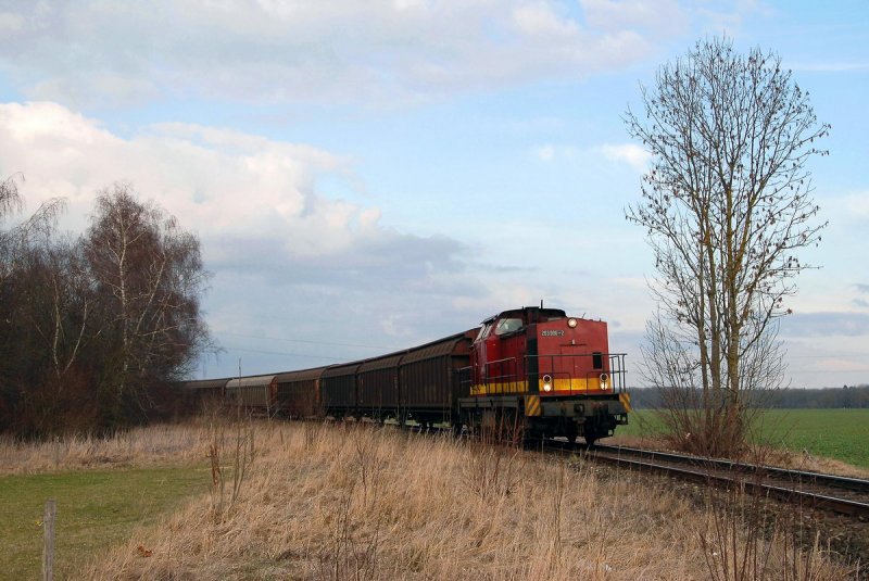 203 006, ex 202 718, mit FZ 56436 vor Trkheim-Bahnhof (08.03.2007)