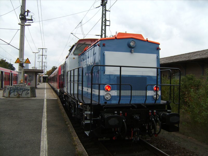 203 160 (203 637 NBE Rail) in Mgeldorf als Schlulok am 01.10.2009