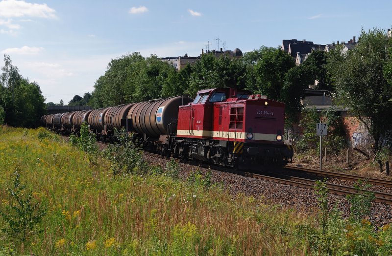 204 354 (MTEG) mit Kesselzug in Plauen (06.08.2008)