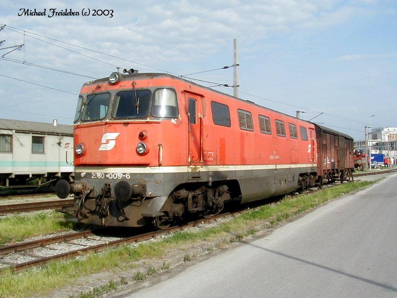 2050 009-6, am 10.Mai 2003 in der Traktion Wien Ost