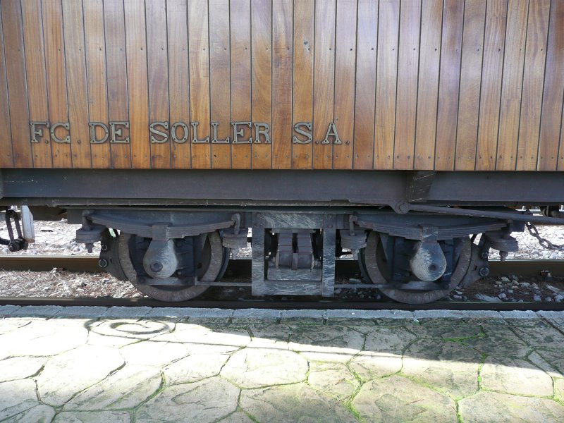21.11.08,Drehgestell am Wagen der Ferrocarril de S�ller.