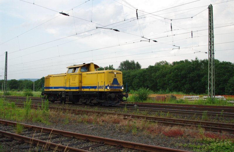 213 332-0 der DBG als Lz am 01.07.2009 durch Eschwege West.