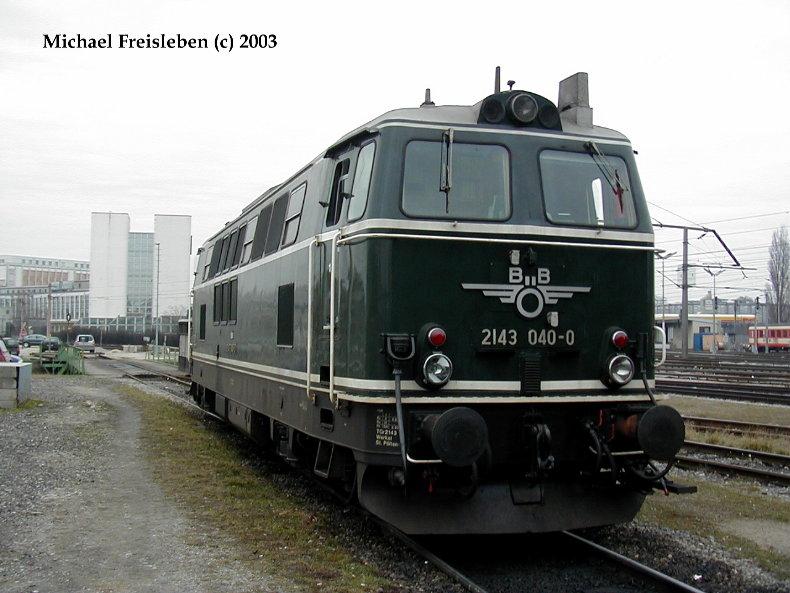 2143 040-0, am 13.Mrz 2003 in der Traktion Wien Ost