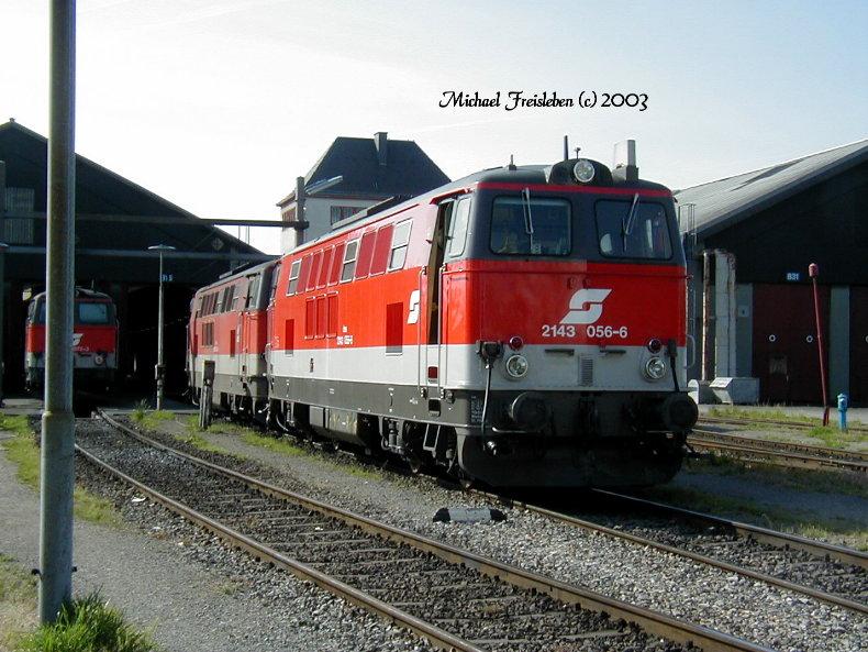 2143 056-6, am 17.Mai 2003 in der Traktion Wien Ost