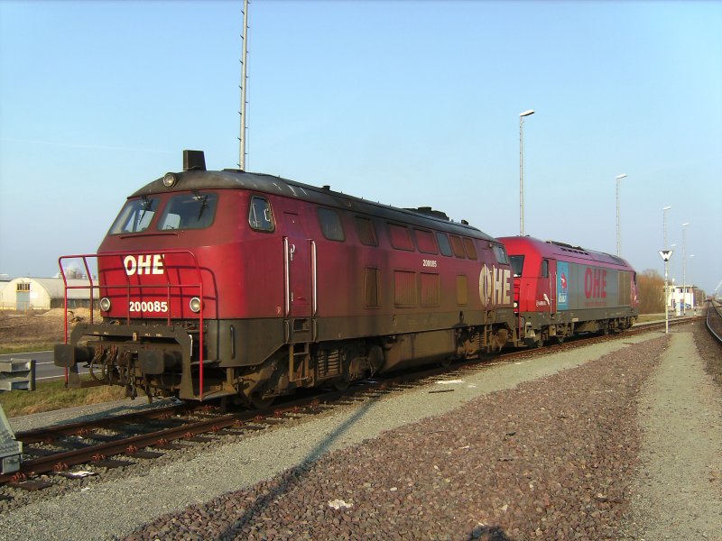 216 121 der OHE in Niedergrne bei Stendal am 31.03.2009
