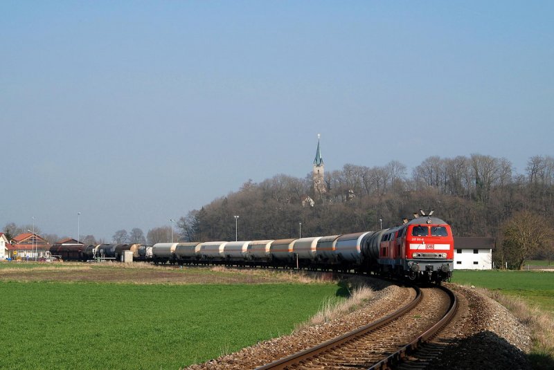 217 011 und 217 022 mit FZ 56514 in Tling (14.03.2007)