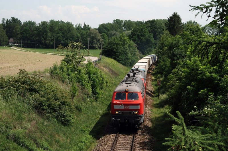 217 022 und 217 012  mit IKL 50536 vor Mhldorf (25.05.2007)