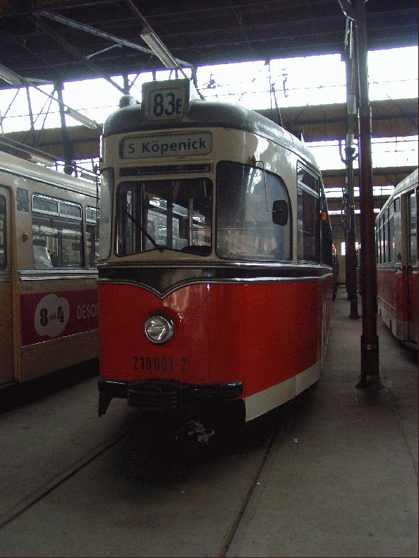 218 001-2 wurde vom DVN vor dem Schrottplatz gerettet und im Betriebshof Niederschnhausen untergestellt. 