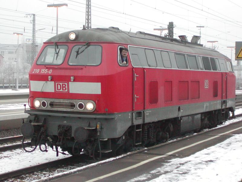 218 155-0 am 07.02.2006 in Aschaffenburg Hbf