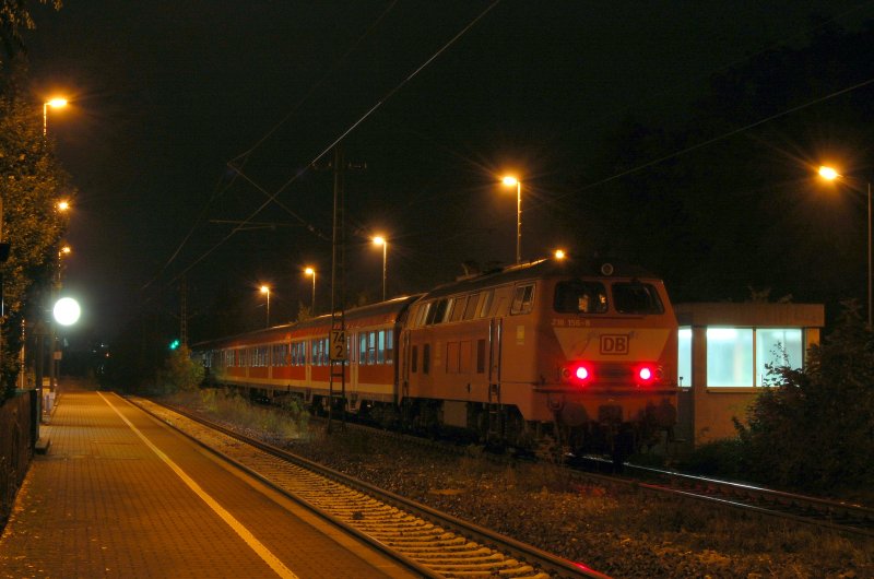218 156-8 stand am 18.09.07 mit RE 22568 von Ulm HBF nach Crailsheim in Wasseralfingen.
