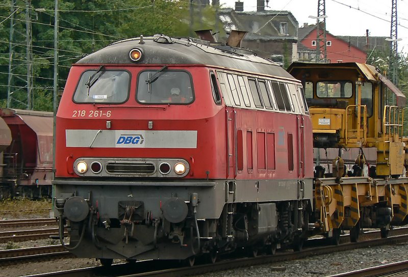218 261-0 der DBG , aufgenommen in Kln West am 14.07.09