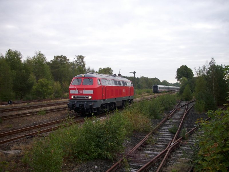 218 369-7 auf Gleis 1