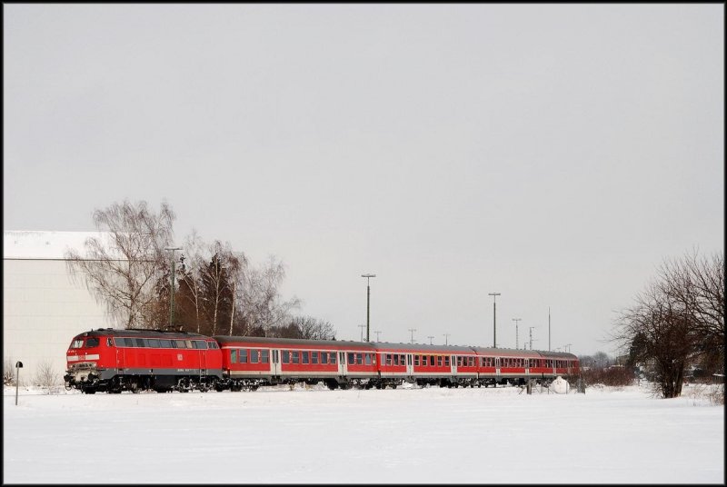 218 376 verlt mit einer RB Buchloe (27.01.2007)