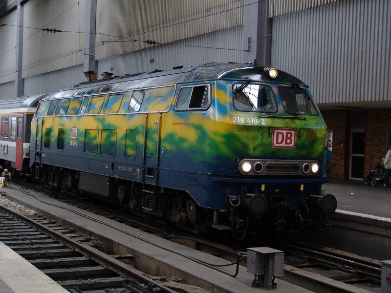218 418-2 am 05.07.05 in M�nchen Hbf