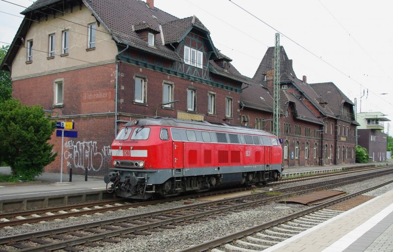 218 435-6 als Lz in Richtung Kassel am 05.06.2009 durch Eichenberg.