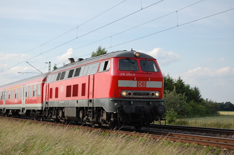218 450-5 am 08.06.2009 bei Woltorf
