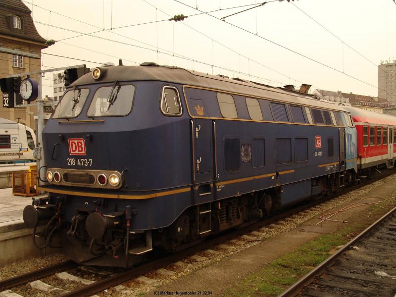 218 473-7 am 21.02.04 in M�nchen Hbf 