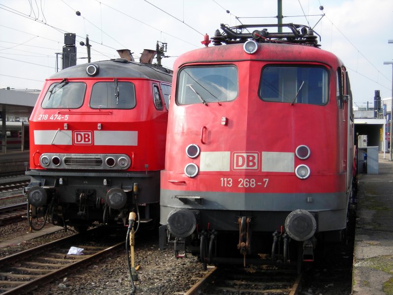 218 474 und 113 268 in Hannover