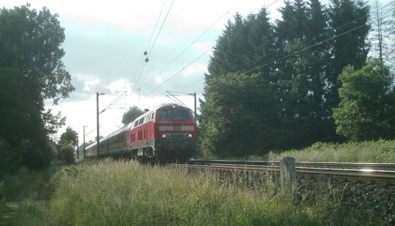 218 474-5 mit RE Hannover-Braunschweig im Juni 2008
Hhe Peine