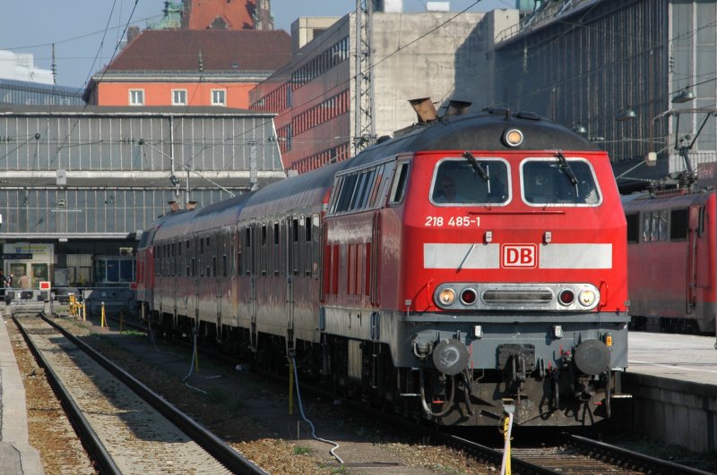 218 485 am 11.04.09 in Mnchen Hbf