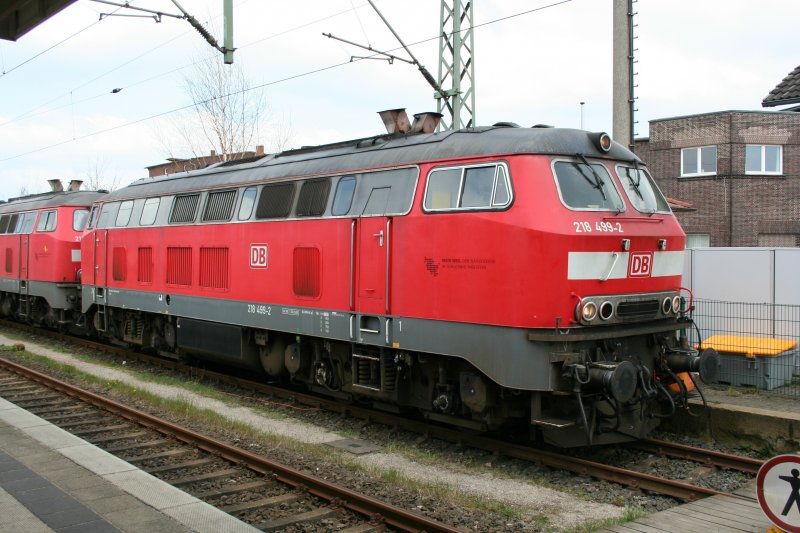 218 499-2 am 19.4.2008 in Itzehoe.