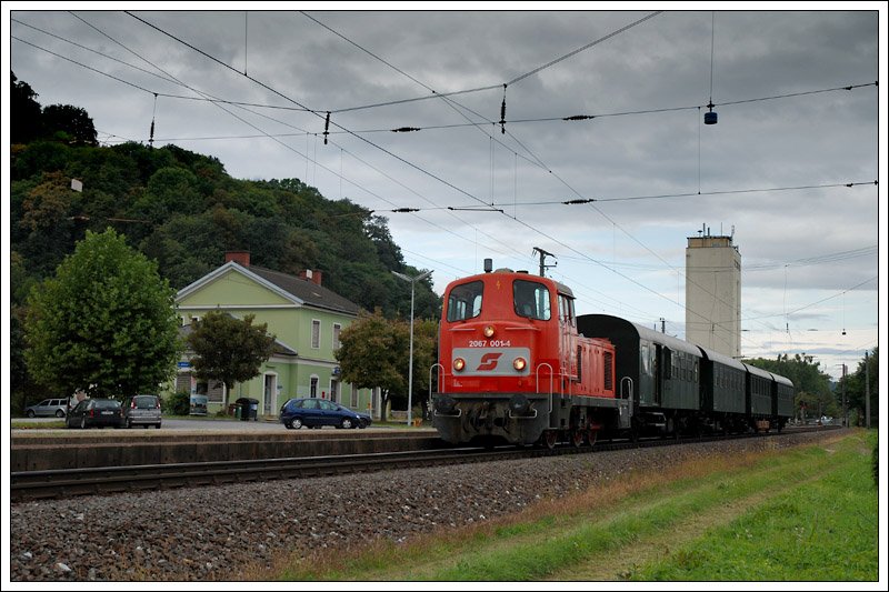 21.9.2008: Erster Fotohalt in Wildon. Ab Graz Hauptbahnhof fuhr der Sonderzug als R 16685.