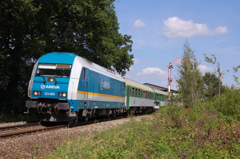 223 065 mit ALX354 in Arnschwang am 15.08.2009