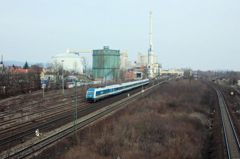 223 069 am 14.03.09 mit Alx 37983 von Hof nach Mnchen in Regensburg (BB-Treffen)