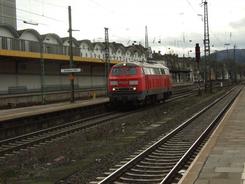 225 018-1 Solo in Koblenz.19.1.08