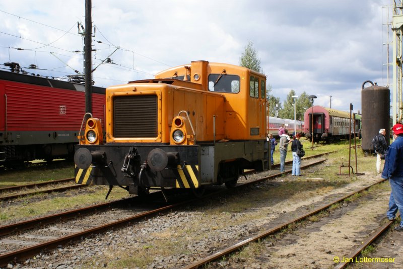 23.08.2008. Br V23 004 im Bahnbetriebswerk Lu.-Wittenberg (Frderverein BERLIN-ANHALTISCHE EISENBAHN). Aufgenommen am ersten Bahnaktionstag (23.und 24.8.2008).