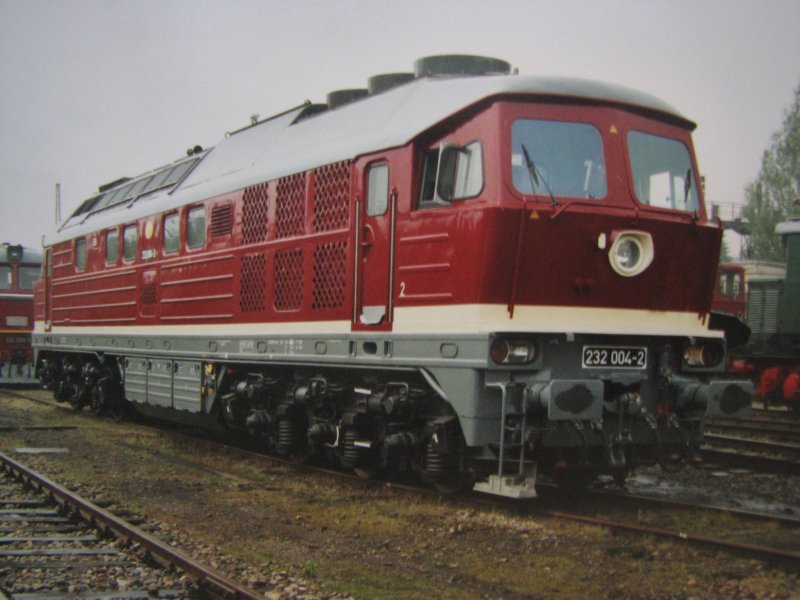 232 004-2 beim Heizhausfest in Chemnitz-Hilbersdorf.26.08.06