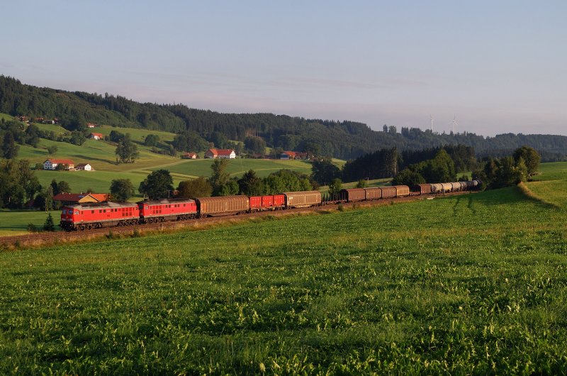232 173 und 232 352 mit dem Arlbergumleiter CFN 45190 bei Ellenberg (21.08.2008)