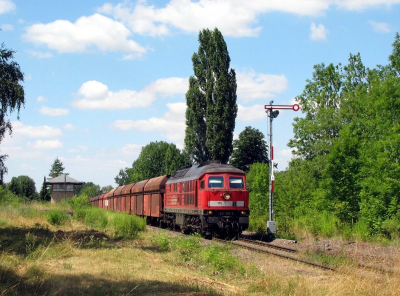 232 205 mit CS 61905 in Rehmsdorf (15.07.2006)