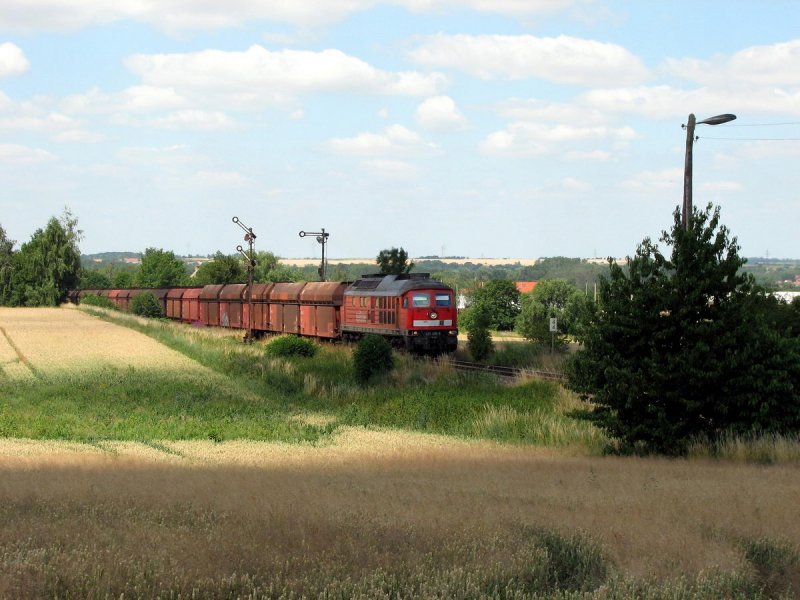 232 205 mit CS 61905 vor Rehmsdorf (15.07.2006)
